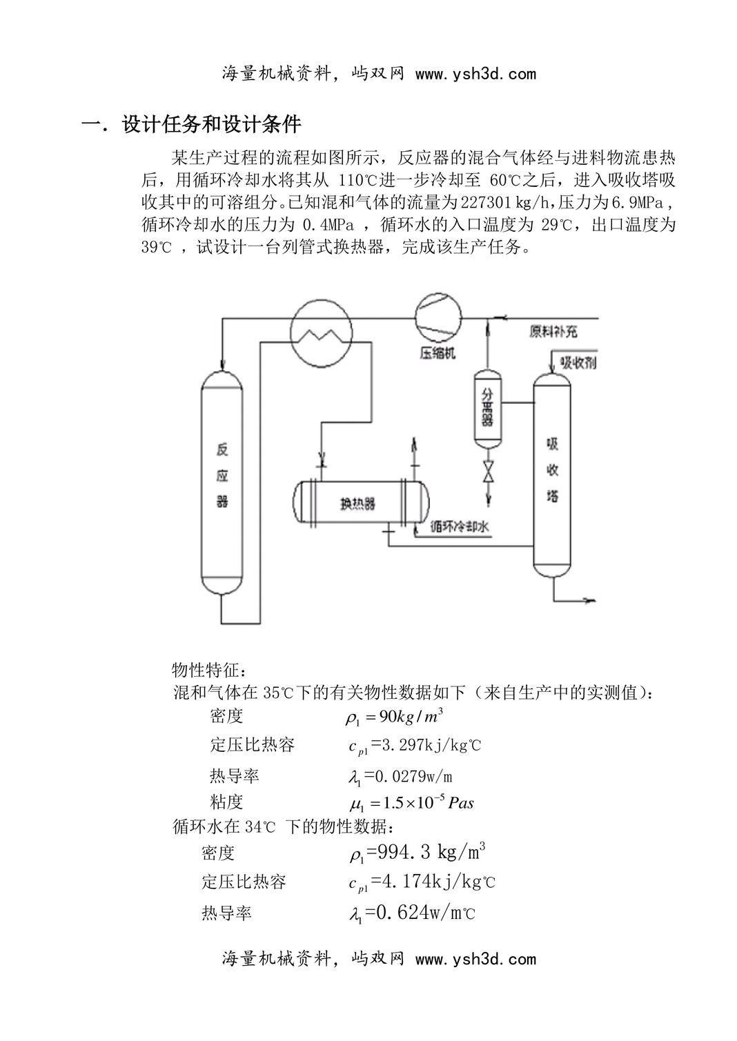 化工原理课程设计-列管式换热器