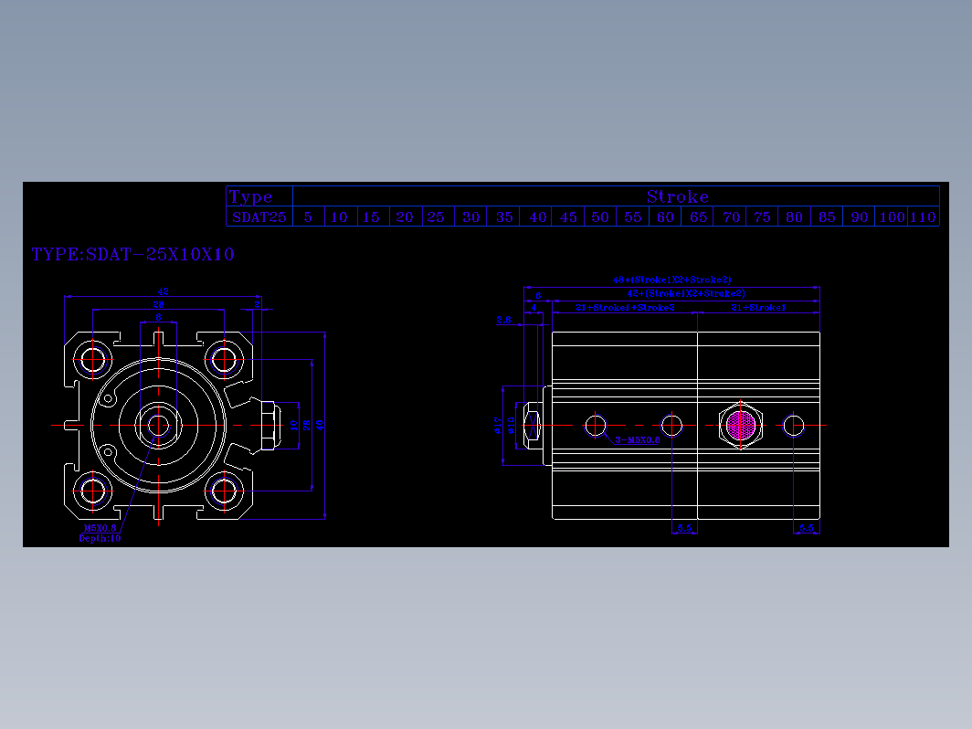 SDA气缸 83-SDAT-25-BZN