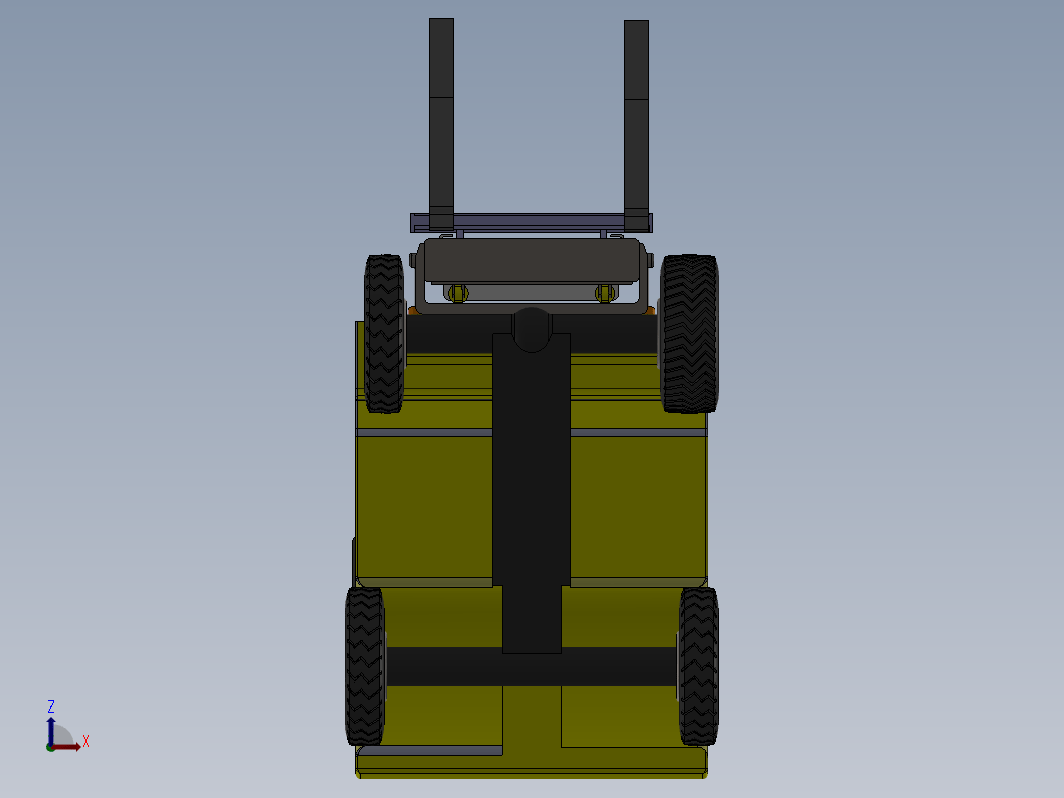 forklift液压升降叉车简易模型