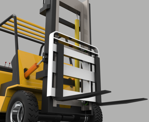 forklift液压升降叉车简易模型缩略图