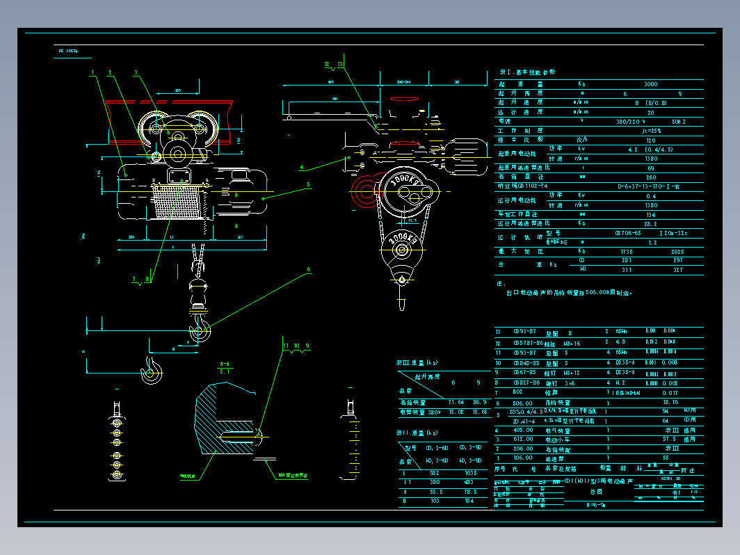 CDI（MDI）型3吨电动葫芦