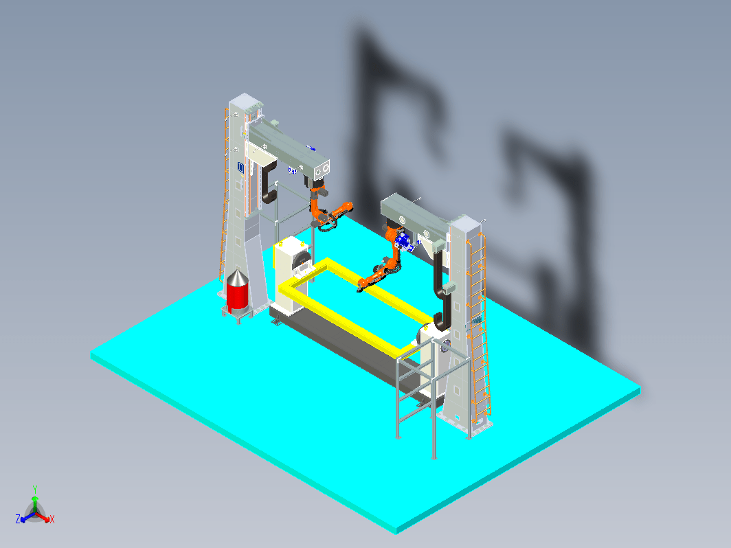 二台机器人吊装焊接工作站设计