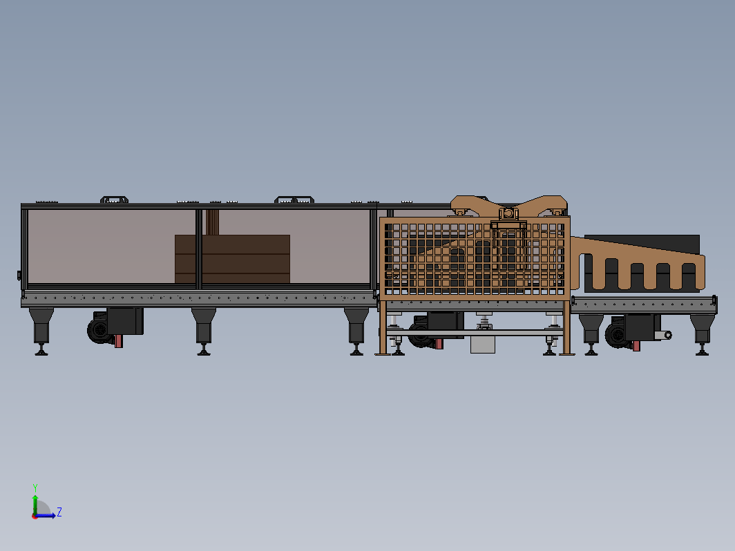 入、出料输送线(顶升移栽)3D图纸 SolidWorks设计 附STEP格式