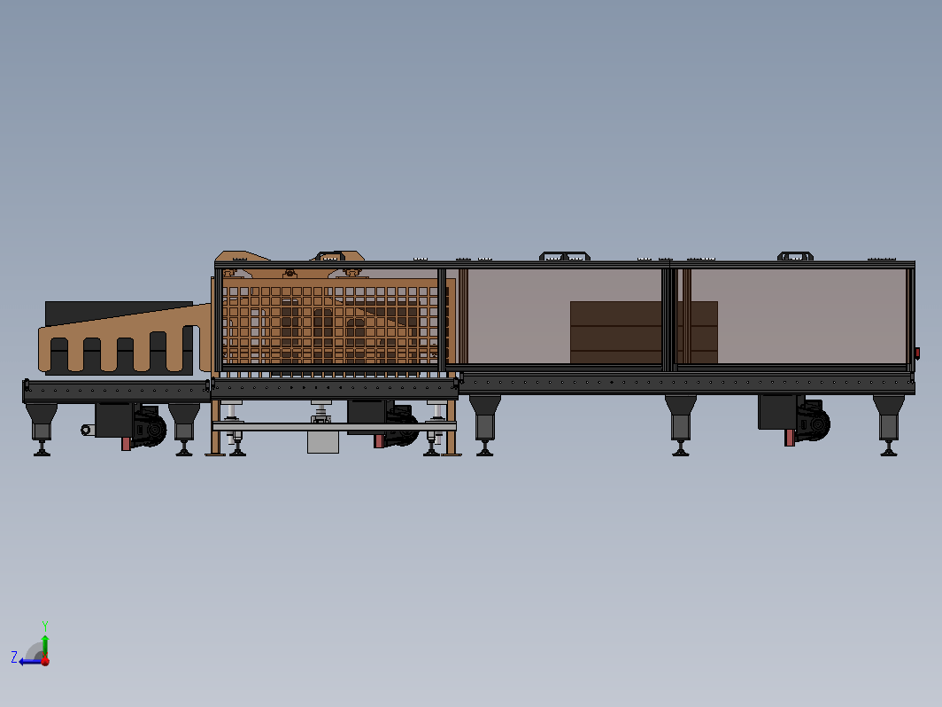 入、出料输送线(顶升移栽)3D图纸 SolidWorks设计 附STEP格式