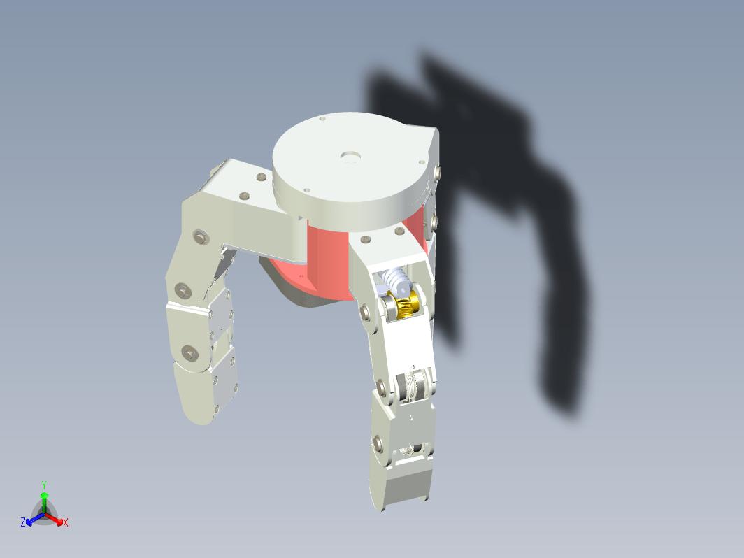 带轮欠驱动机械手三维