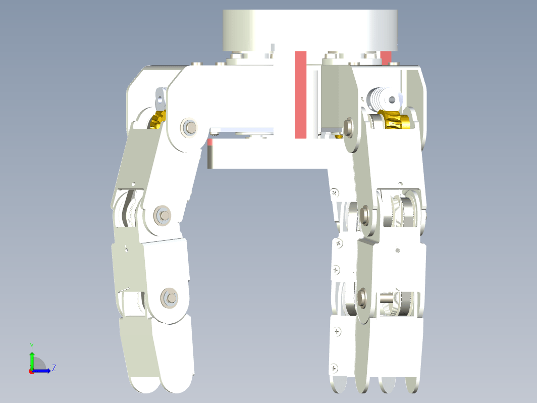 带轮欠驱动机械手三维