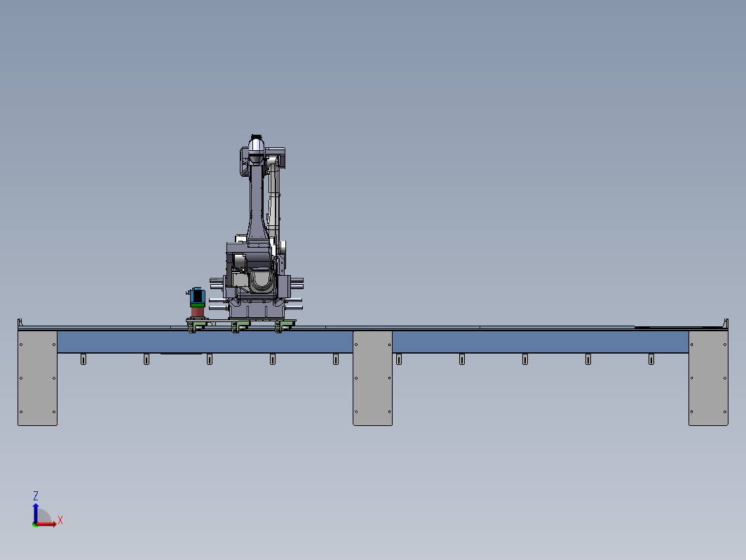 负载500kg单臂双层桁架3D