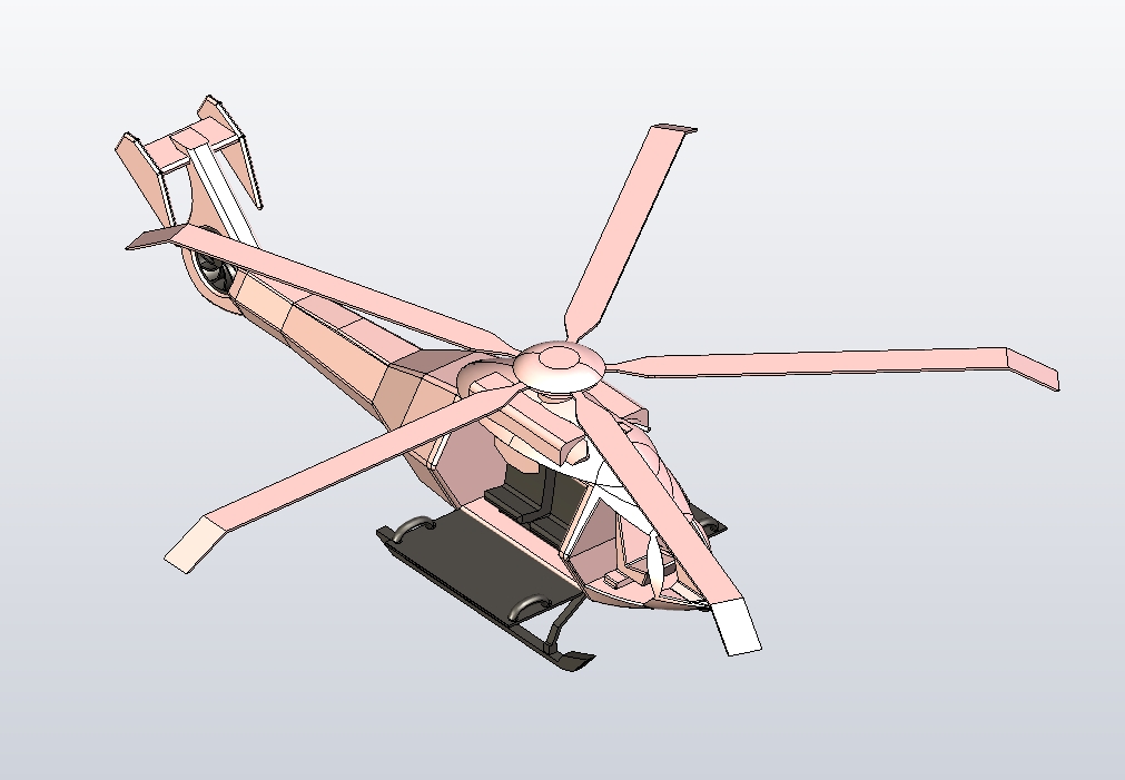 直升机分件图纸模型