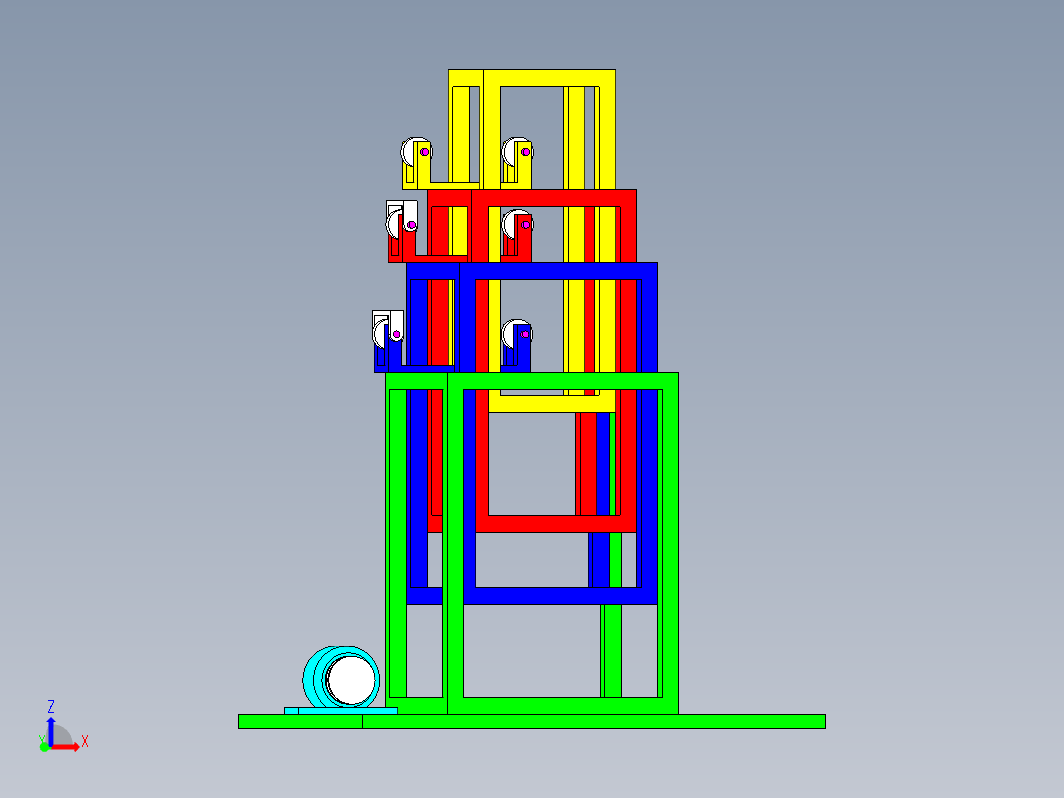 多层建筑中使用的机械式垂直运输系统电梯
