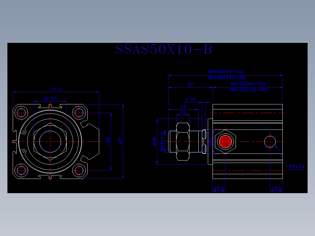 SDA气缸 83-SSA-50-SW