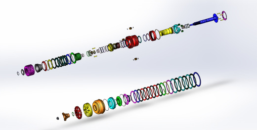 自动变速器通过SolidWorks的奔驰缩略图