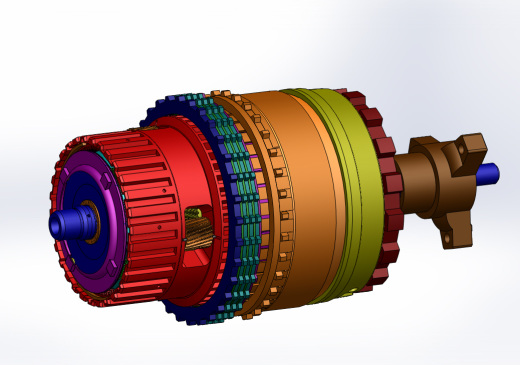 自动变速器通过SolidWorks的奔驰缩略图