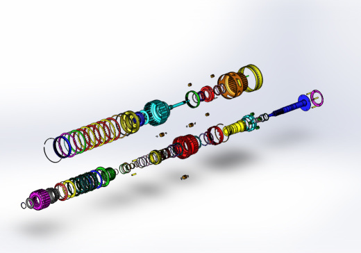 自动变速器通过SolidWorks的奔驰缩略图
