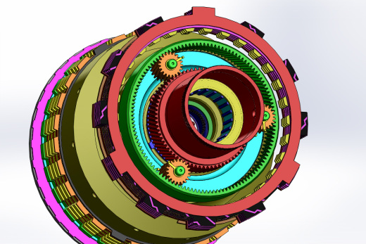 自动变速器通过SolidWorks的奔驰缩略图