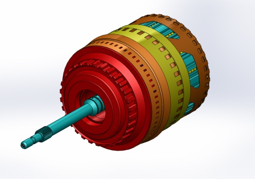 自动变速器通过SolidWorks的奔驰缩略图