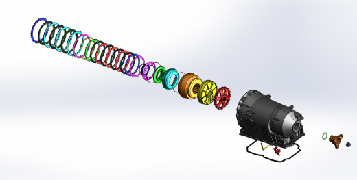 自动变速器通过SolidWorks的奔驰缩略图