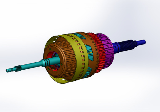自动变速器通过SolidWorks的奔驰缩略图