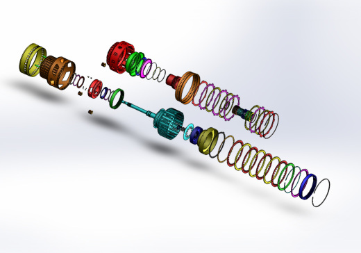 自动变速器通过SolidWorks的奔驰缩略图