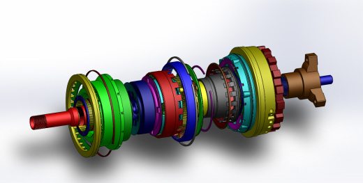 自动变速器通过SolidWorks的奔驰缩略图