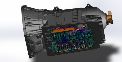 自动变速器通过SolidWorks的奔驰缩略图