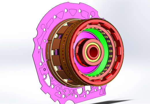 自动变速器通过SolidWorks的奔驰缩略图