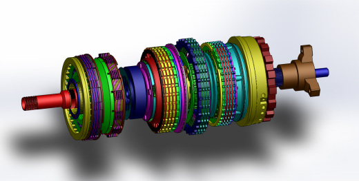 自动变速器通过SolidWorks的奔驰缩略图