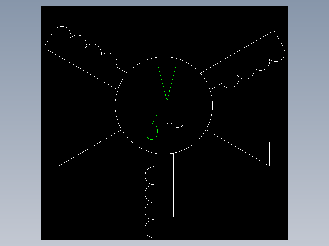 电气符号  三相交流并励电动机