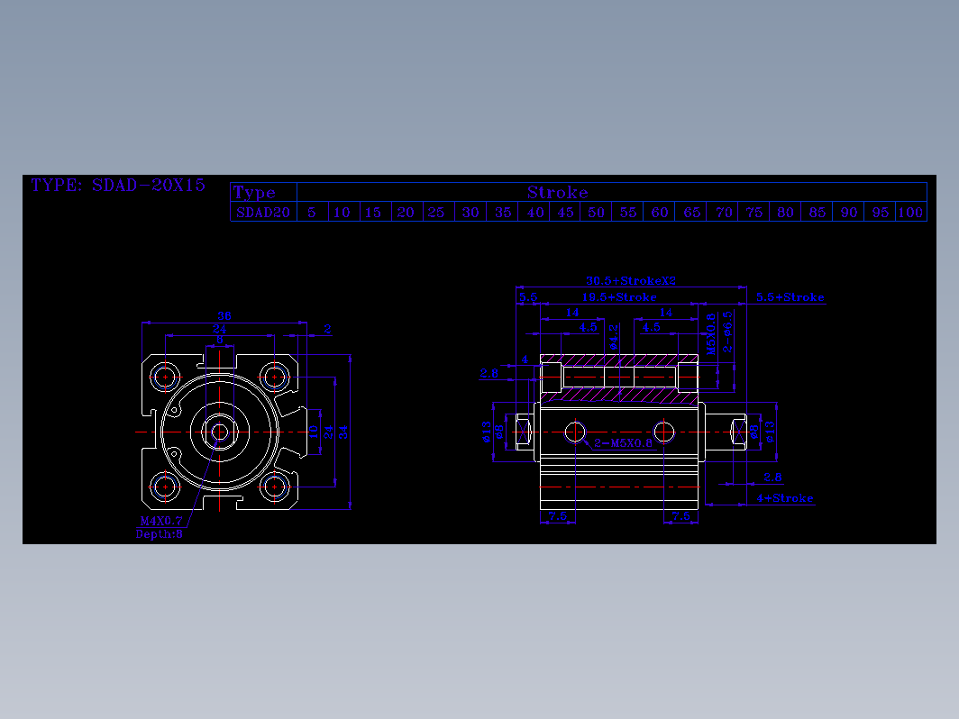 SDA气缸 83-SDAD-20-BZN