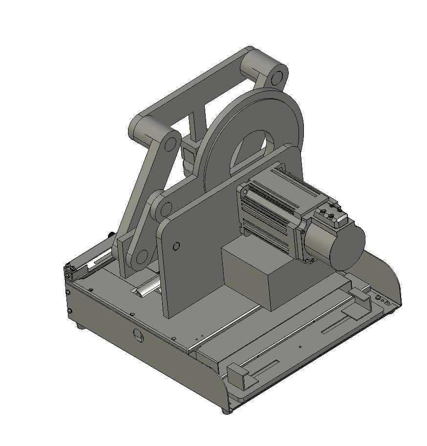 盖章机的结构设计三维SW2020带参+CAD+说明书