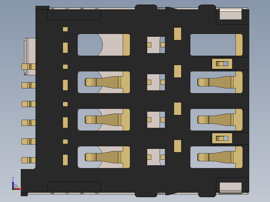 Micro SIM卡插座，推挽式6P，SMD