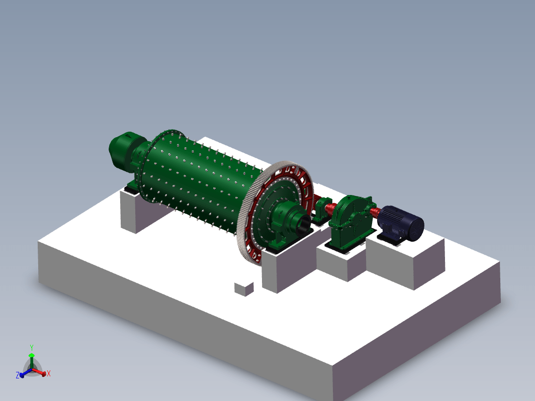 MQY-2145溢流型球磨机三维SW2016带参