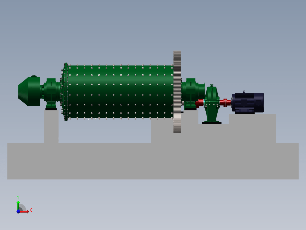 MQY-2145溢流型球磨机三维SW2016带参