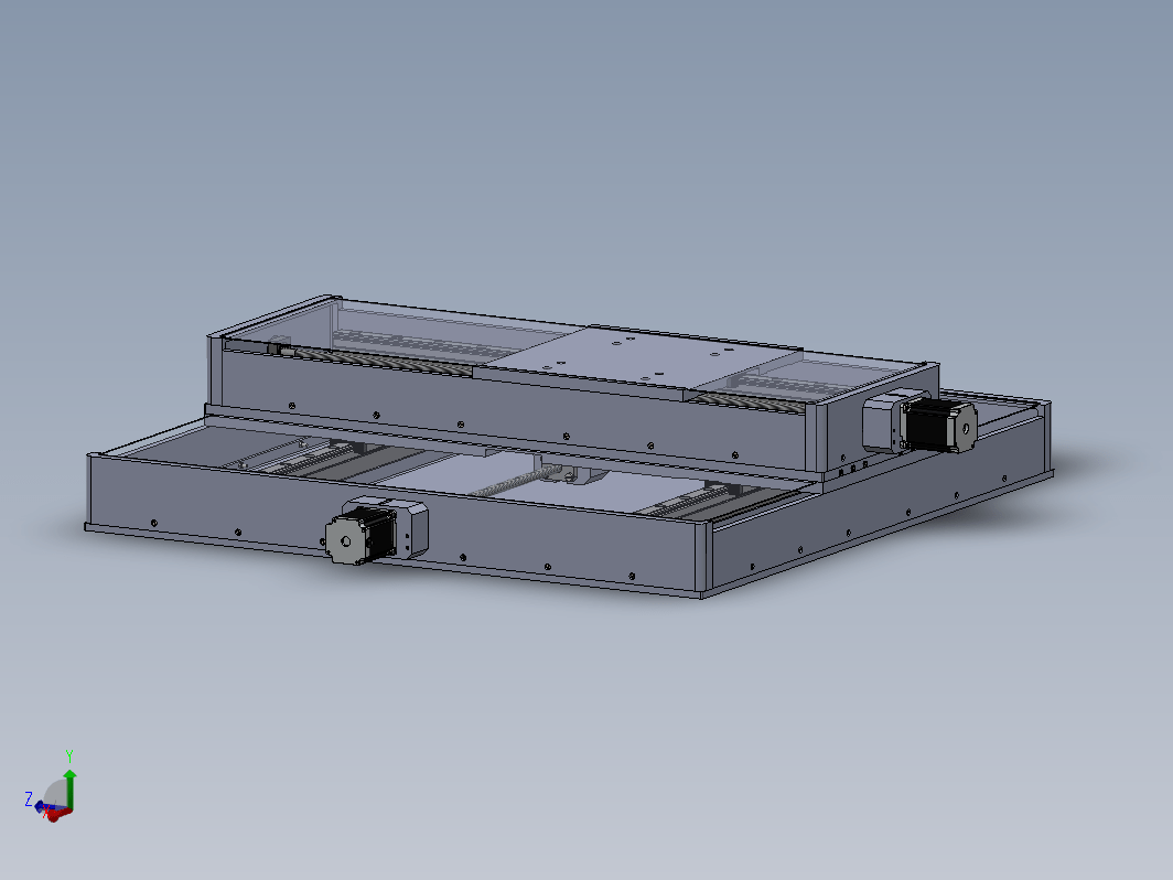 xy轴滚珠丝杠移动平台三维SW2018带参
