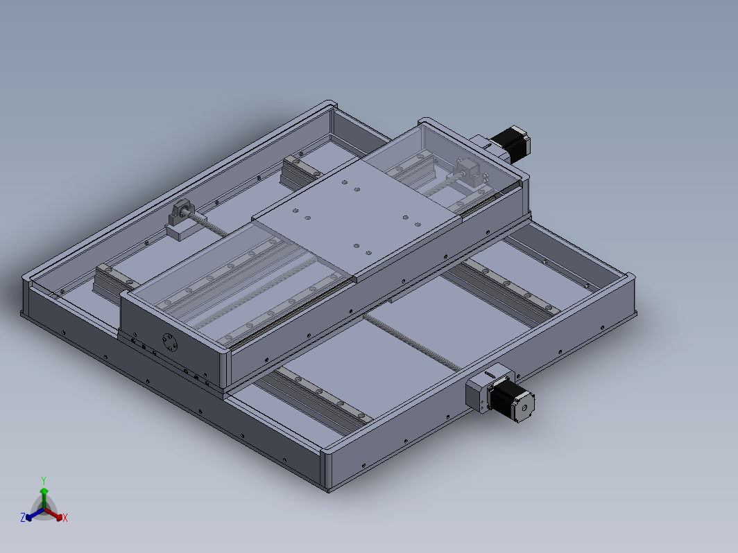 xy轴滚珠丝杠移动平台三维SW2018带参