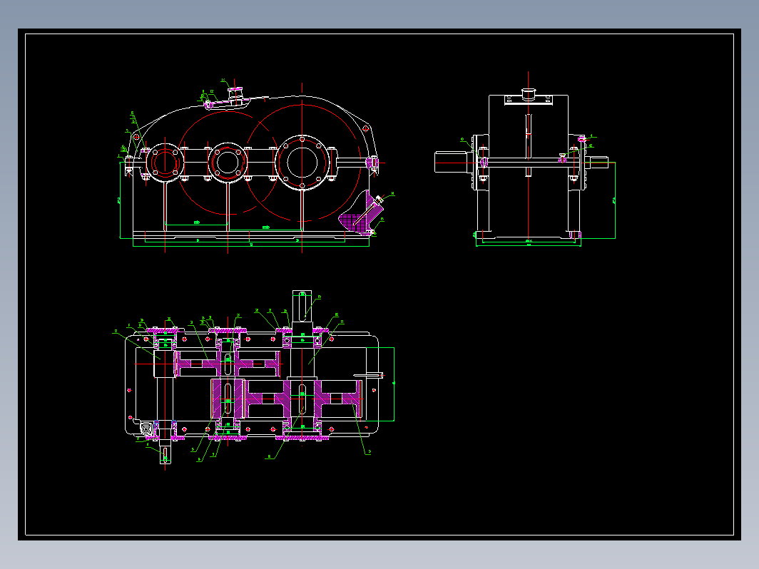 二级减速器CAD毕业设计