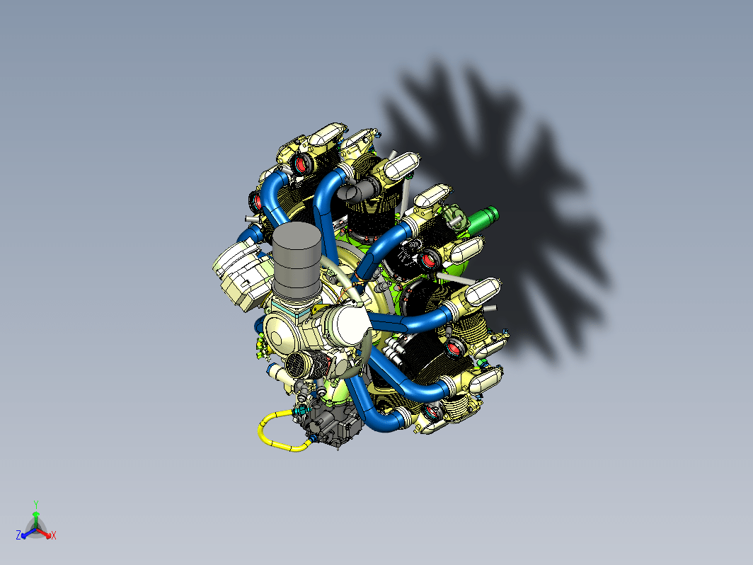 9缸260马力Ai-14R星型发动机