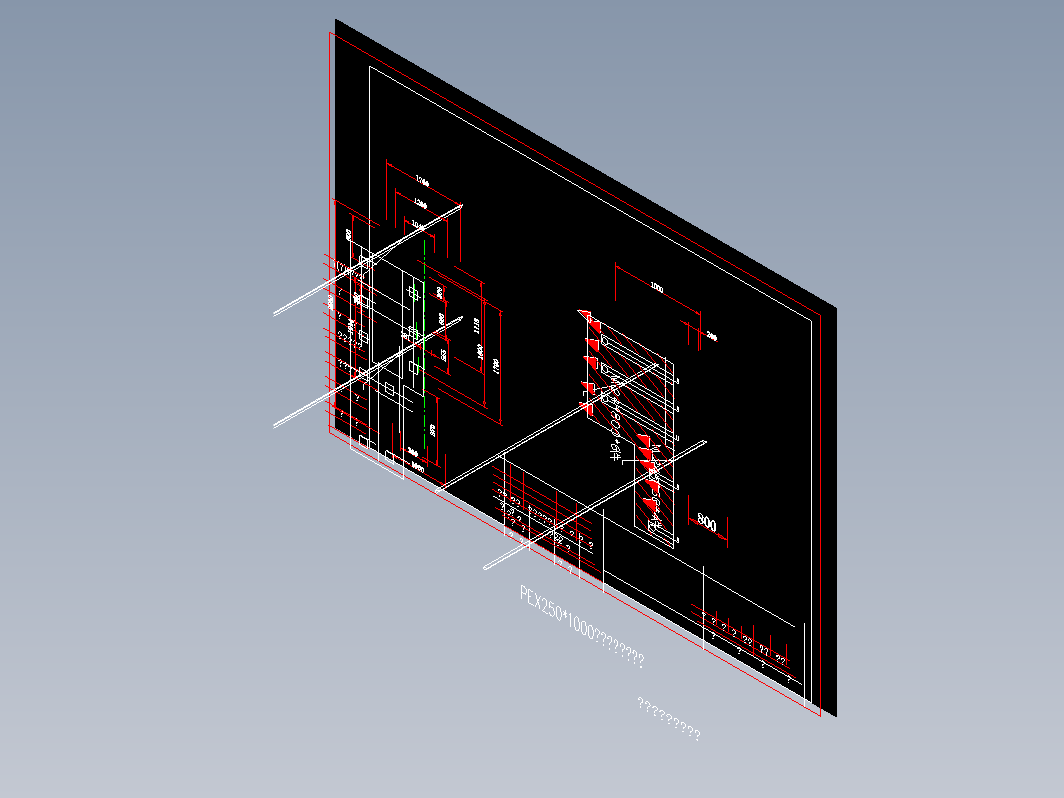 PE250X1000颚式破碎机安装基础图