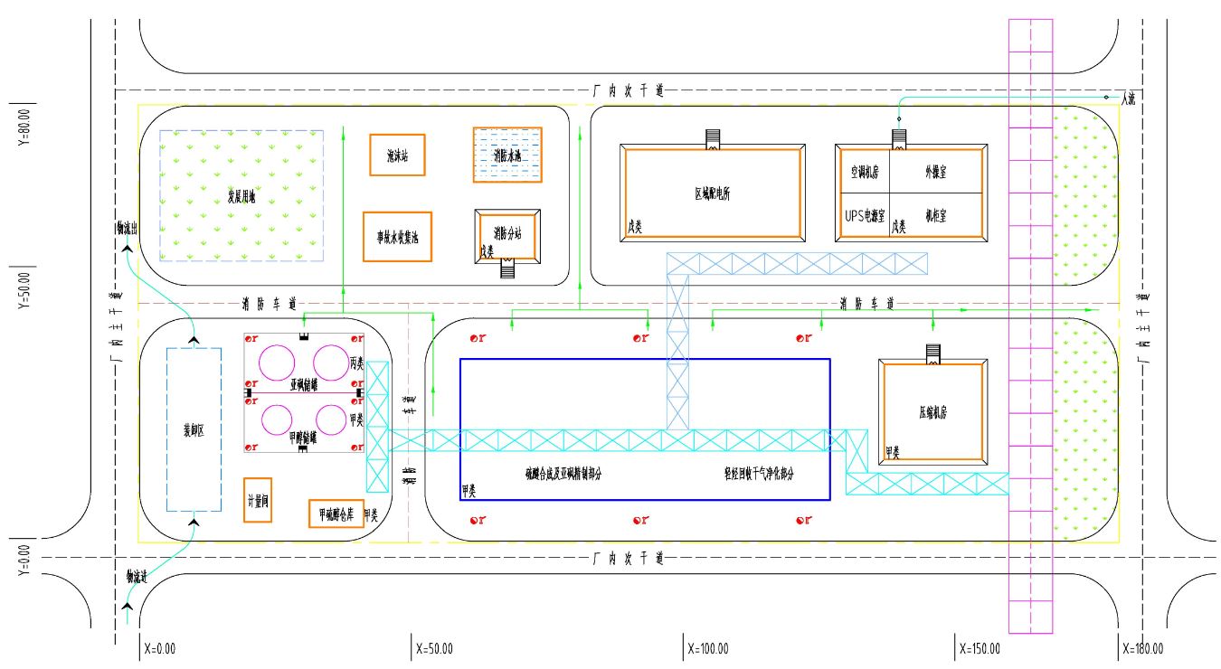 D3万吨年干气脱硫制二甲基亚砜设计+CAD+说明