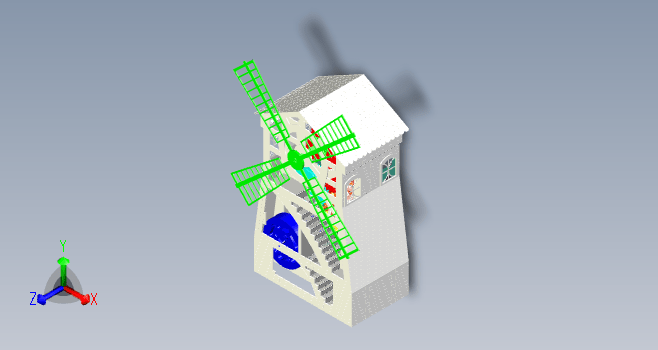 F0365-风车模型图