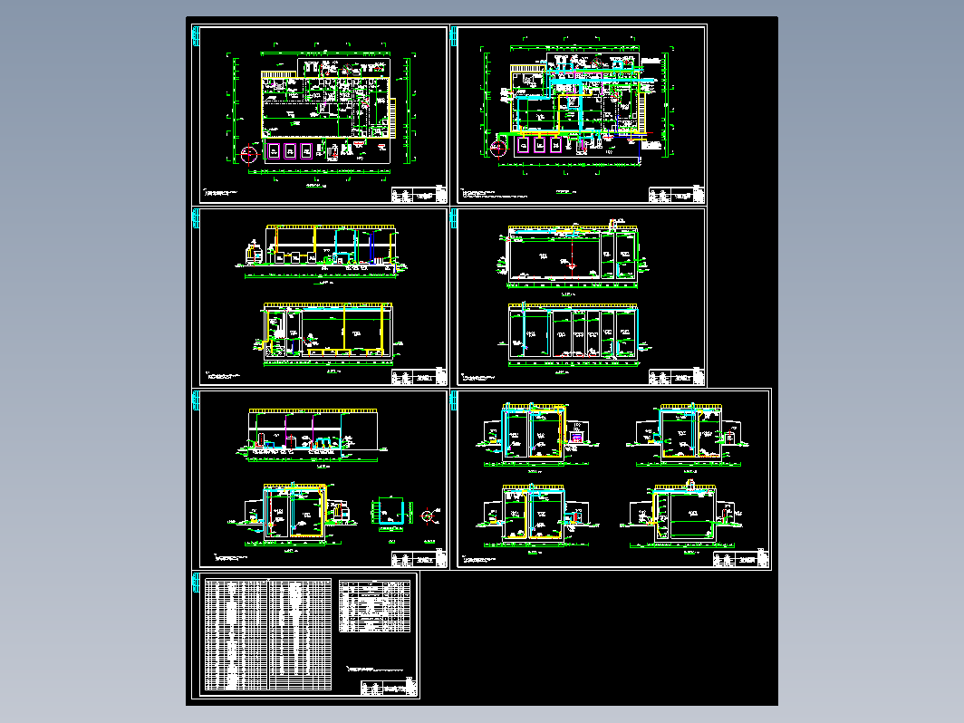 某水厂综合水池建筑设计全套CAD图