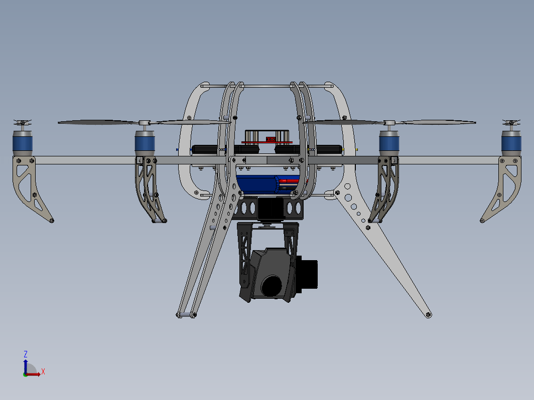 六翼航拍器六轴无人机框架