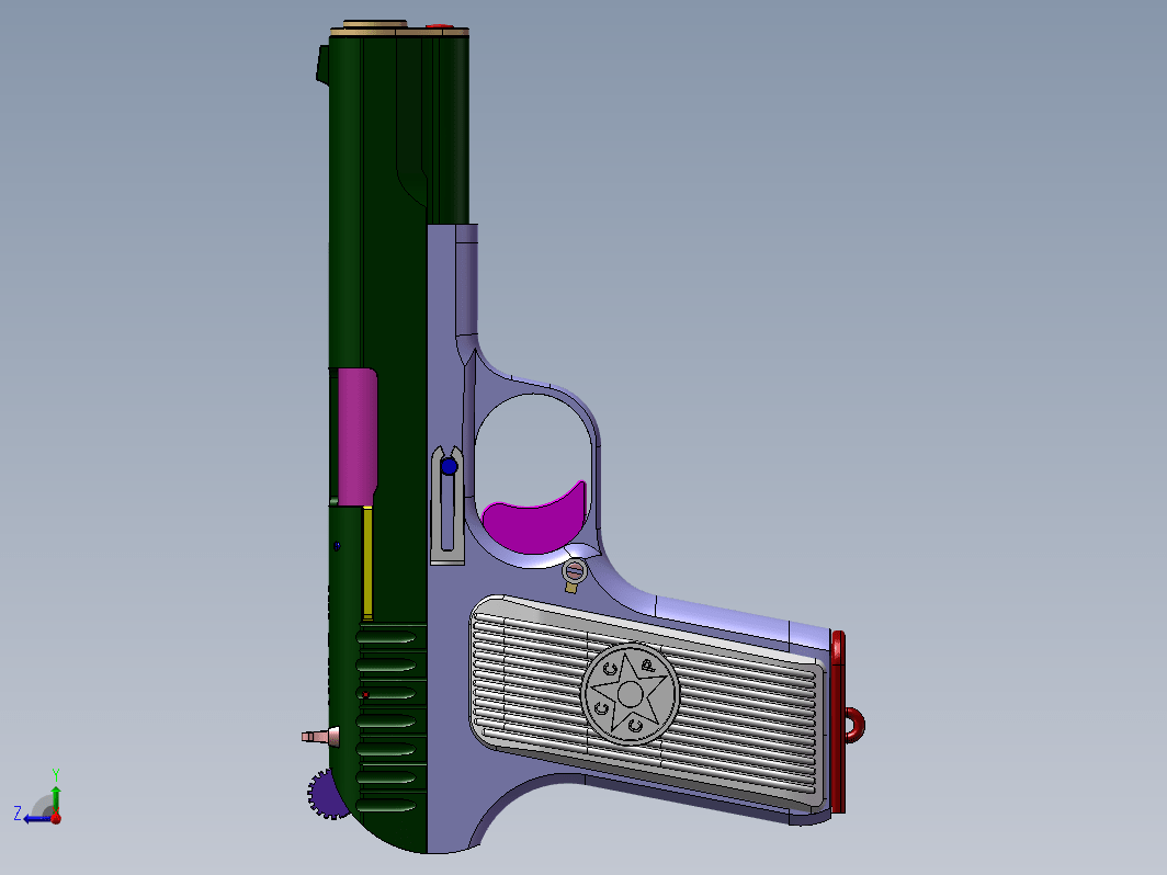 玩具枪模型机构