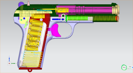 玩具枪模型机构