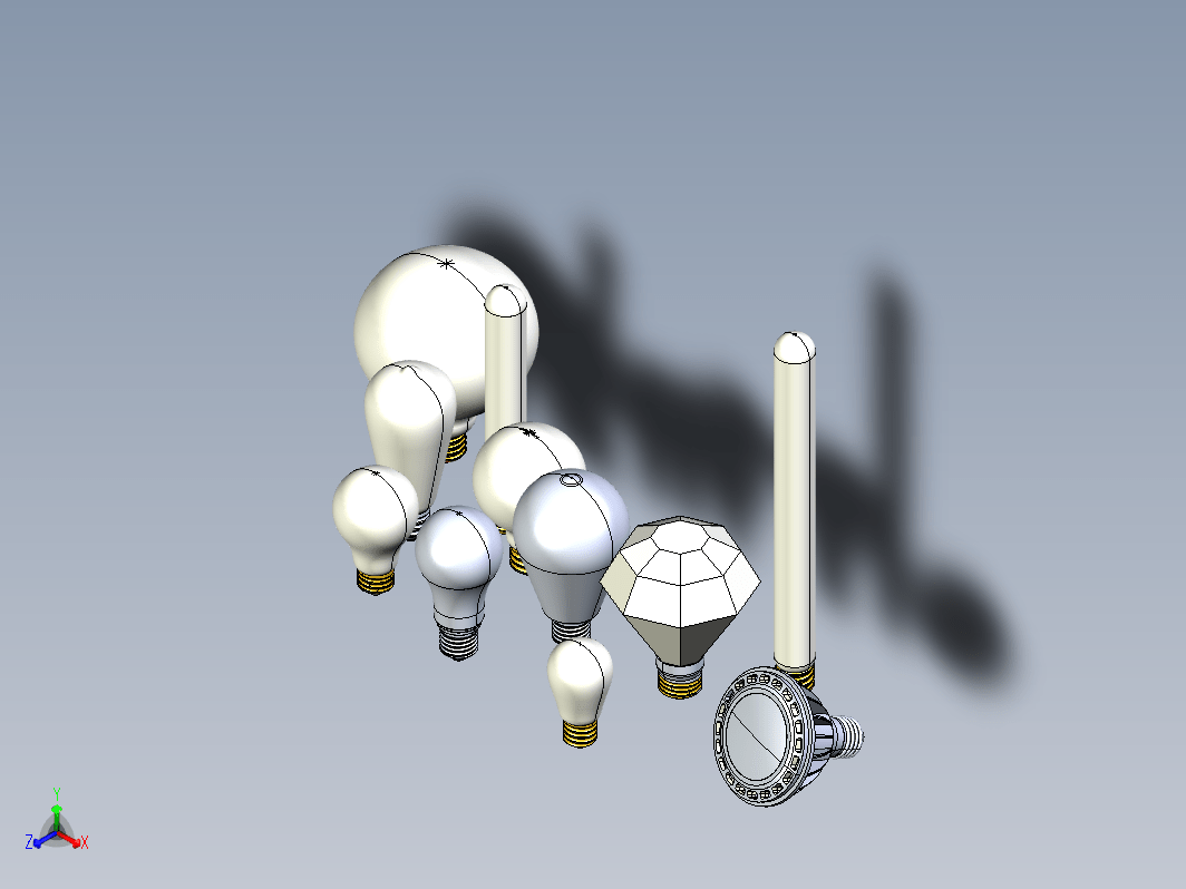 13种灯泡灯盏集合模型