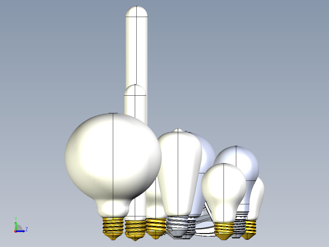 13种灯泡灯盏集合模型