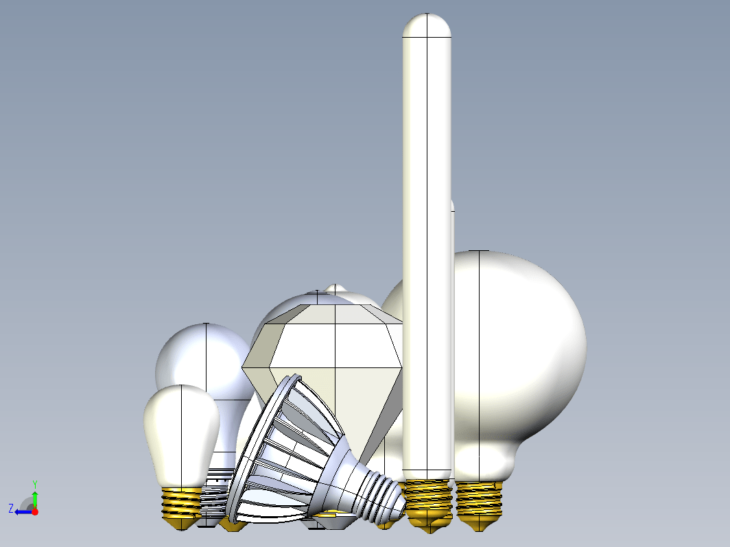 13种灯泡灯盏集合模型