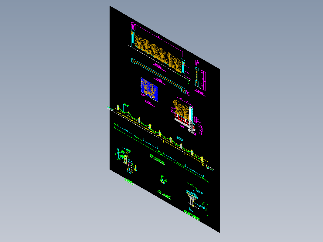 围墙栏杆施工图集-F0102