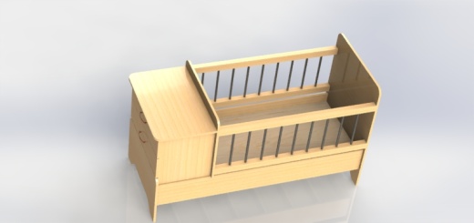 小婴儿床模型 baby bed缩略图