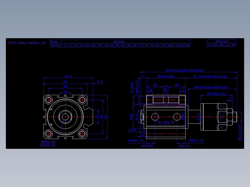 SDA气缸 83-SDAJ-40-BZN