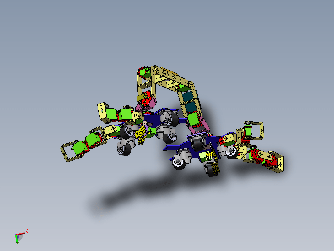 虫型机器人设计（3D+CAD+说明书）